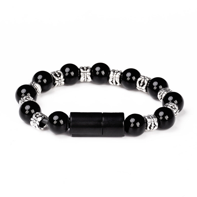 Silver Beads Design Mobile Phone Charging Cable