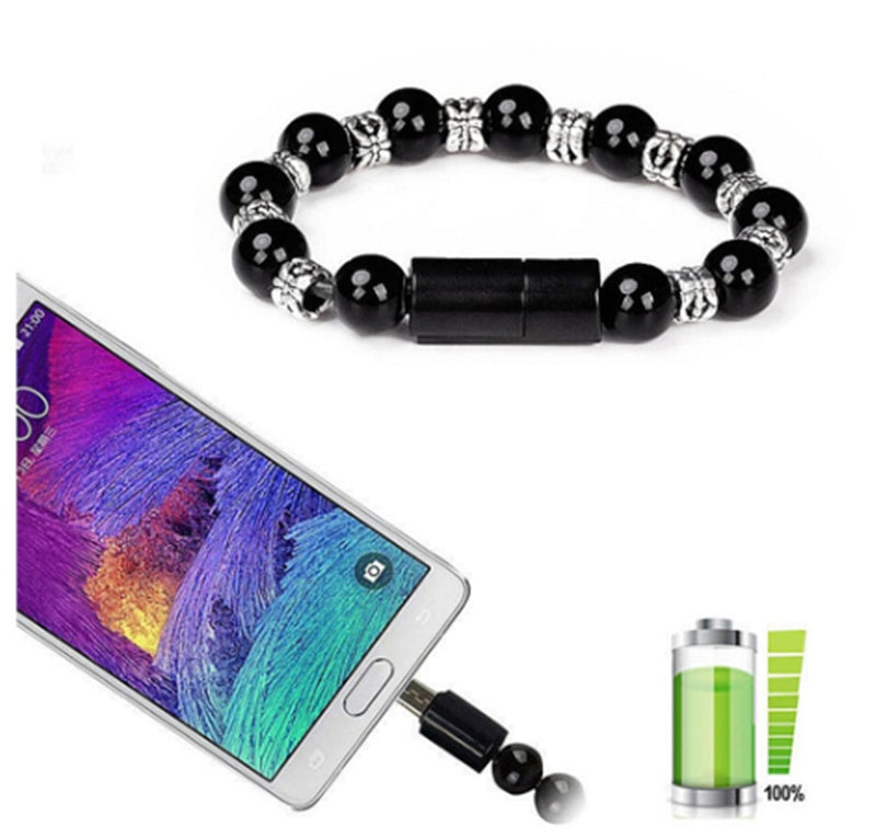 Silver Beads Design Mobile Phone Charging Cable