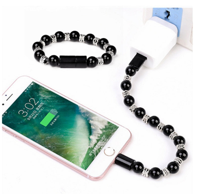 Silver Beads Design Mobile Phone Charging Cable