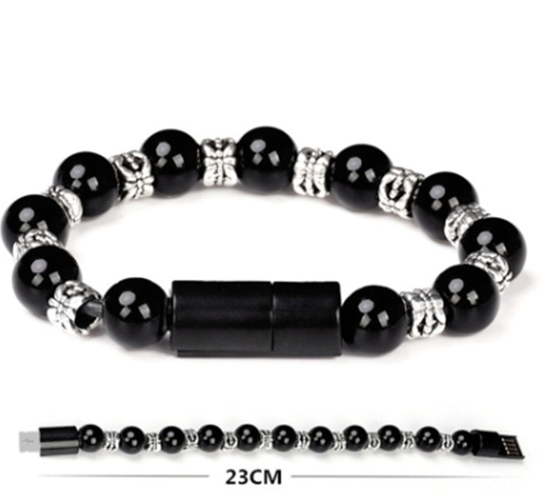 Silver Beads Design Mobile Phone Charging Cable