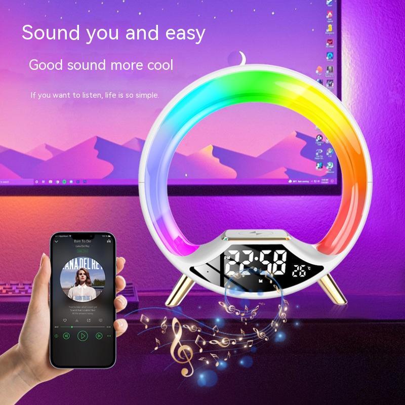 3-in-1 Wireless Charger with Bluetooth Speaker & Night Light