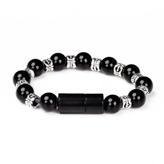 Silver Beads Design Mobile Phone Charging Cable